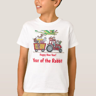 Camiseta Año Nuevo Chino Año del Conejo Tractor