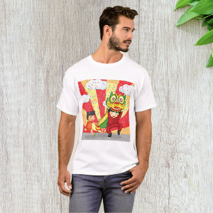 Camiseta Año Nuevo Chino Baile de León y Linterna para Niño