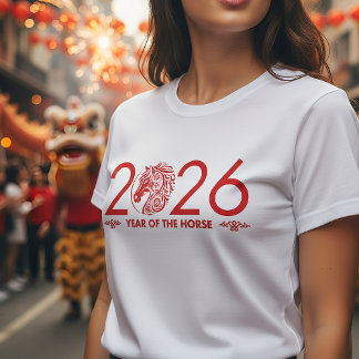 Camiseta Año Nuevo Chino del Caballo de Fuego 2026