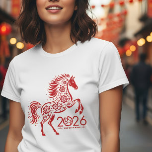Camiseta Año Nuevo Chino del Caballo de Fuego 2026