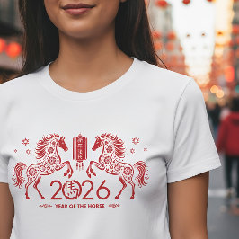 Camiseta Año Nuevo Chino del Caballo de Fuego 2026