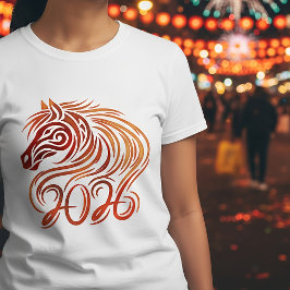 Camiseta Año Nuevo Chino del Caballo de Fuego 2026