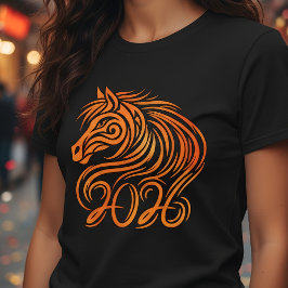 Camiseta Año Nuevo Chino del Caballo de Fuego 2026