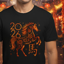 Camiseta Año Nuevo Chino del Caballo de Fuego 2026