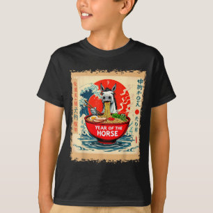 Camiseta Año nuevo chino del zodíaco del caballo 2026 ramen