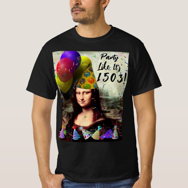 Camiseta Año Nuevo de Mona Lisa (Anverso)