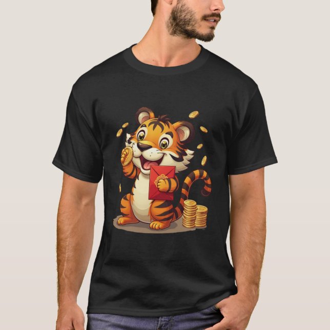 Camiseta Año Nuevo del tigre afortunado (Anverso)