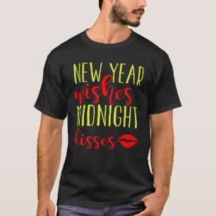 Camiseta Año Nuevo desea los besos de medianoche