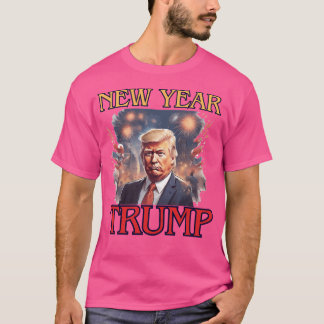 Camiseta Año Nuevo divertido Trump Feliz Año Nuevo
