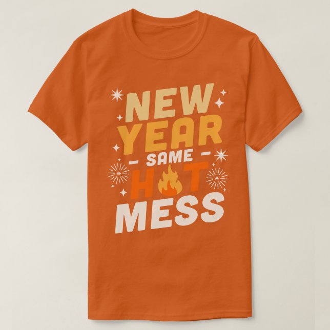 Camiseta Año Nuevo El Mismo Día Del Descanso Feliz Año Nuev (Diseño del anverso)