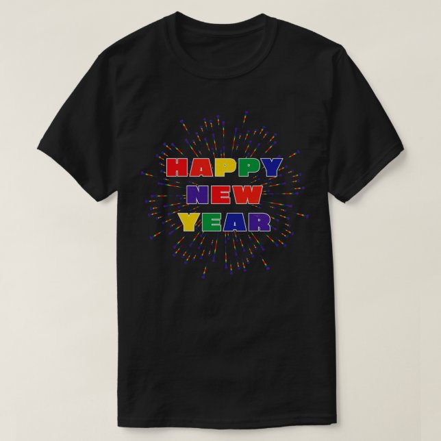 Camiseta Año Nuevo Feliz (Diseño del anverso)