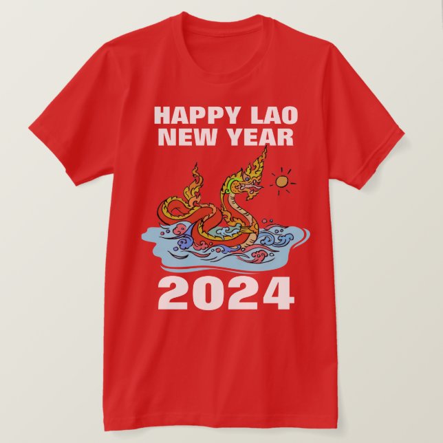Camiseta Año Nuevo lao Naga 2024 (Anverso del diseño)