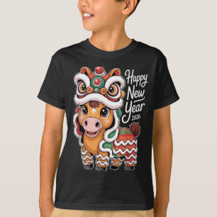 Camiseta Año Nuevo Lunar 2026 Año Del Caballo Zodiaco Afort