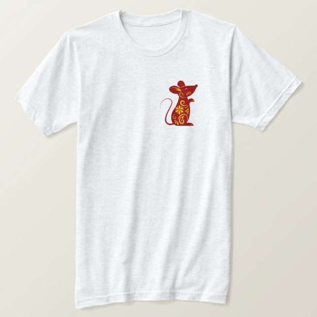 Camiseta Año Nuevo Lunar De Rat Zodiac Animal (Anverso del diseño)
