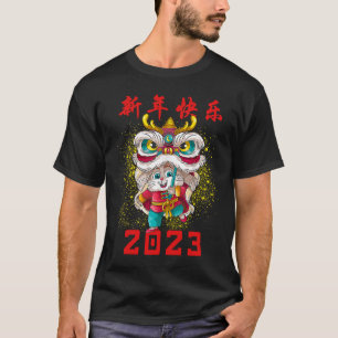 Camiseta Año Nuevo Lunar Del Conejo Chino Feliz Año Nuevo