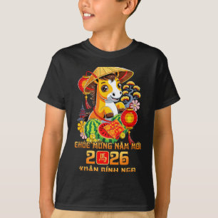 Camiseta Año Nuevo Lunar Vietnamita Chuc Mung Nam Moi 2026