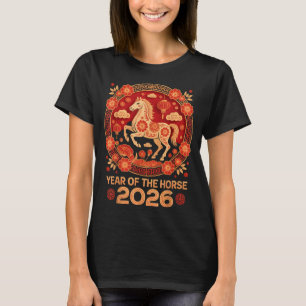 Camiseta Año Nuevo Lunar Vintage 2026 - Año del Caballo