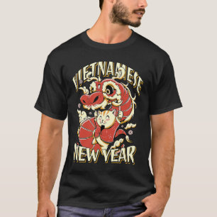 Camiseta Año Nuevo vietnamita del Conejo Gato Zodiaco Chino