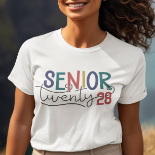 Camiseta Año personalizado de graduación colorido y de alto