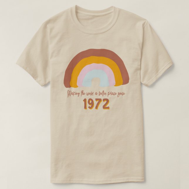 Camiseta Año personalizado: El arcoiris hace del mundo un l (Diseño del anverso)