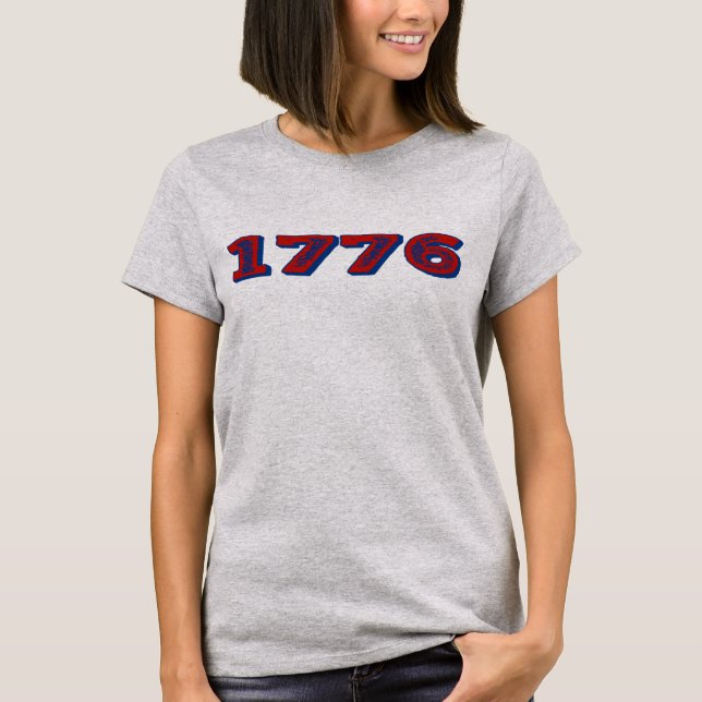 Camiseta Año rojo, blanco y azul 1776 (Anverso)