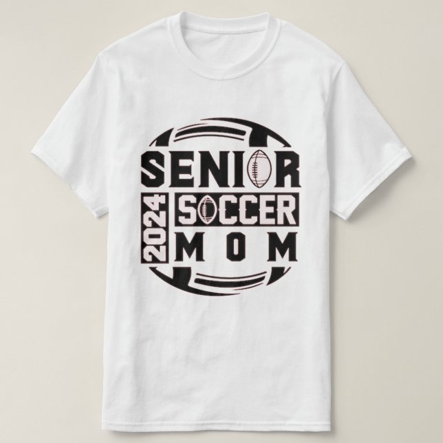 Camiseta Año Senior - Soccer Mom - Clase de 2024 (Diseño del anverso)