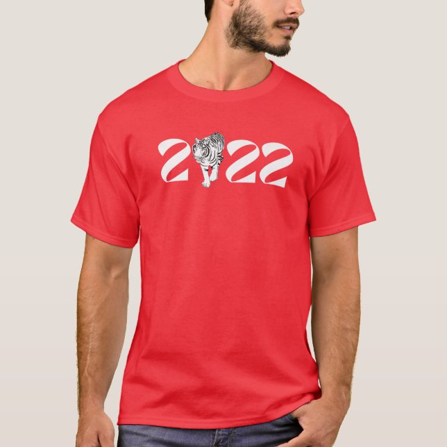 Camiseta Año Tigre Diversión Luv Chino Feliz Año Nuevo 2022 (Anverso)