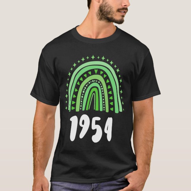 Camiseta Año Verde Del Arcoiris, Cumpleaños, 1954 (Anverso)