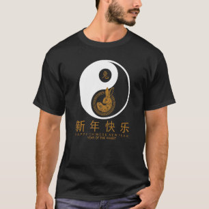 Camiseta Año Yin y Yang del Conejo 2023 Nuevo Y chino