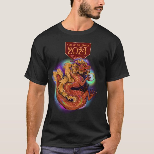 Camiseta Año Zodiaco Chino del Dragón Año Nuevo 2024 (Anverso)