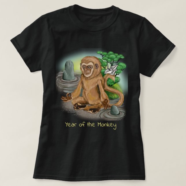 Camiseta Año zodiaco chino del mono (Diseño del anverso)