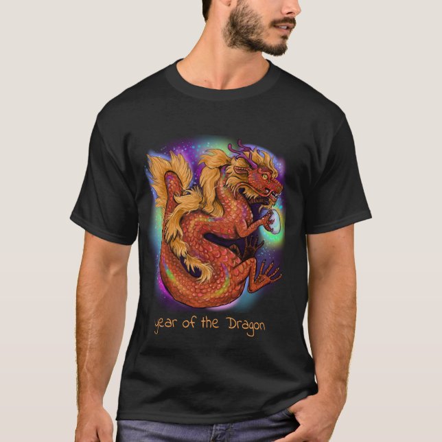 Camiseta Año zodiaco del dragón chino (Anverso)