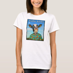 Camiseta AnOn AmOs - Vaca del diseñador - a todo color