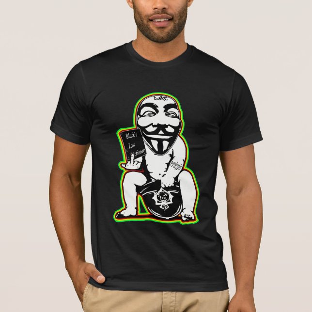 Camiseta anónima de la pintada de la ley común por (Anverso)