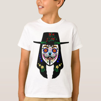 Camiseta ANONYMOUS Day of the Dead 6 Anon Mask Sugar skull