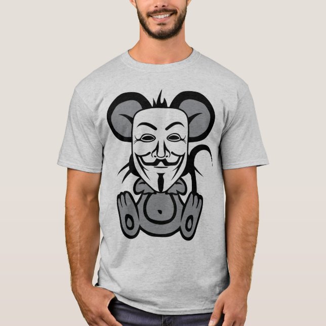 Camiseta anonymousse anonymous souris 2 humour geek (Anverso)