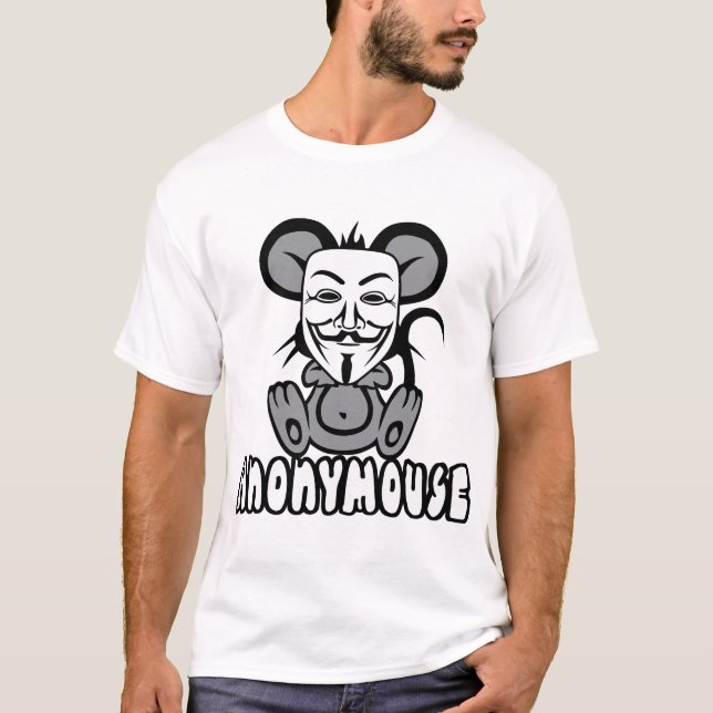Camiseta anonymousse anonymous souris humour geek (Anverso)