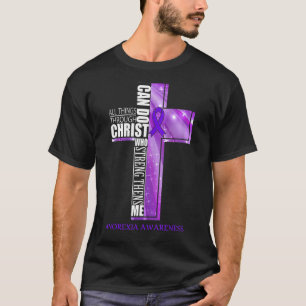 Camiseta Anorexia Sensibilización Cristiana Cinta Cruzada