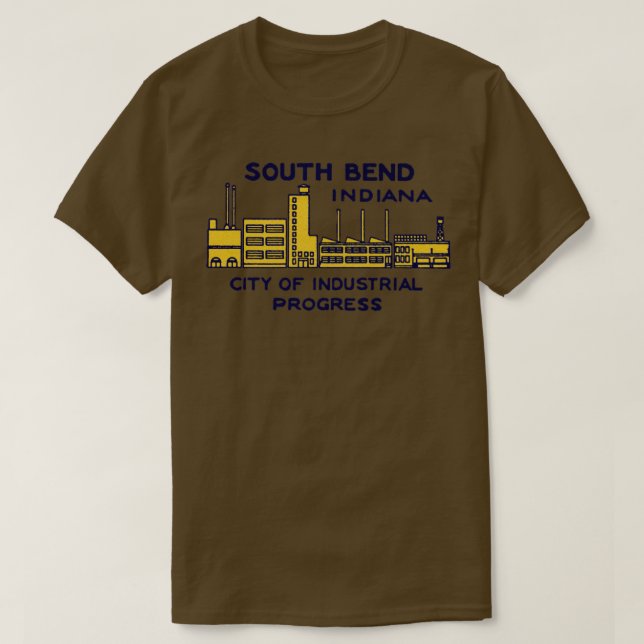 Camiseta Años 1940 South Bend Indiana TShirt 1 (Diseño del anverso)