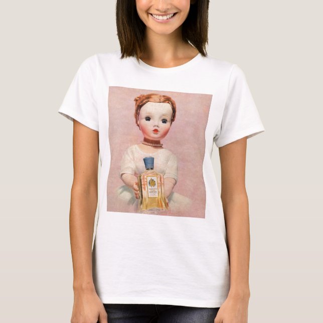 Camiseta Años 1950 Yardley y Madame Alexander doll (Anverso)
