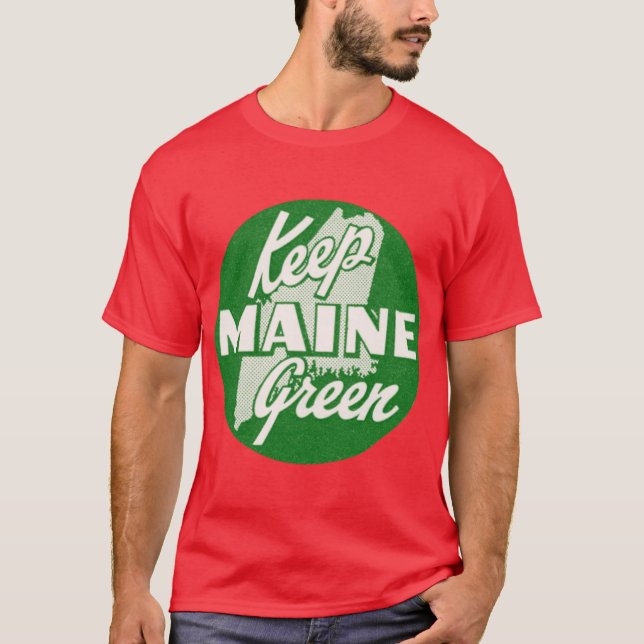 Camiseta Años 1960 Mantener el verde (Anverso)