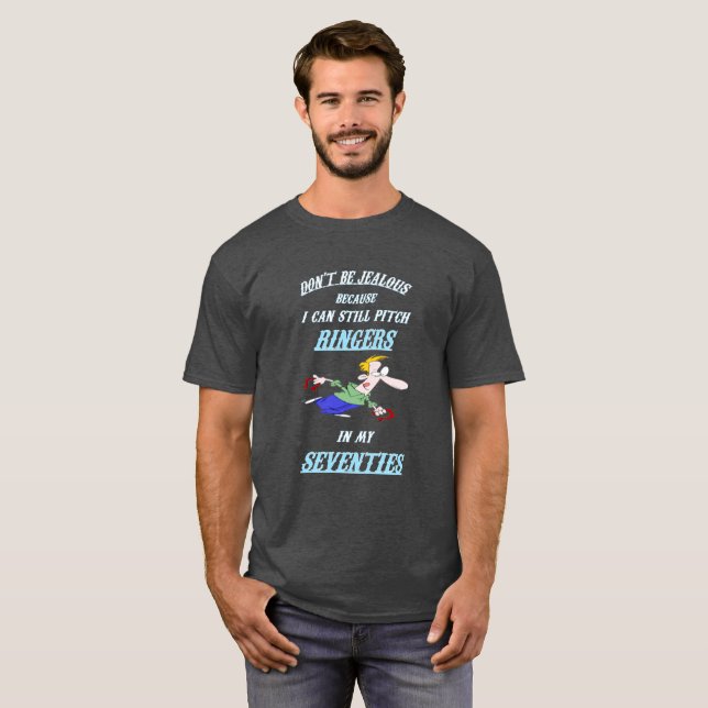 Camiseta Años 70 de herradura oscuros básicos de la te del (Anverso completo)