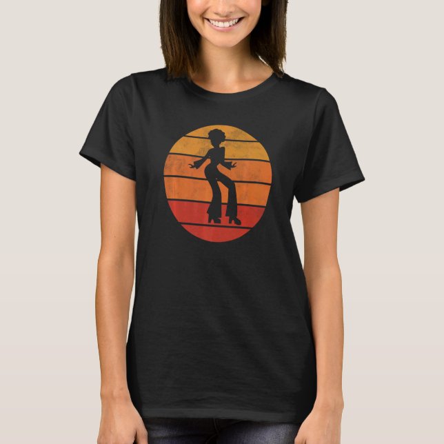 Camiseta Años 70 retro soul Funky Black Afro Hair Sunset Da (Anverso)