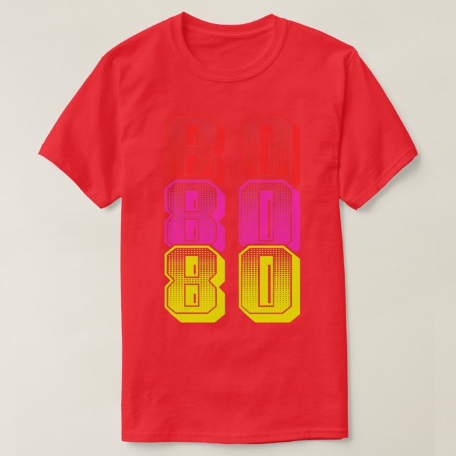 Camiseta Años 80 (Diseño del anverso)