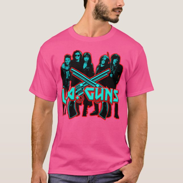Camiseta Años 80: Las armas Metalizado de La Glam (Anverso)