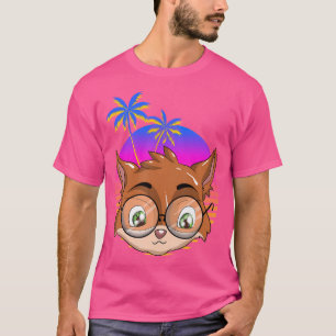 Camiseta Años 90 Arte Palm Trees Tropical Vaporwave Animal
