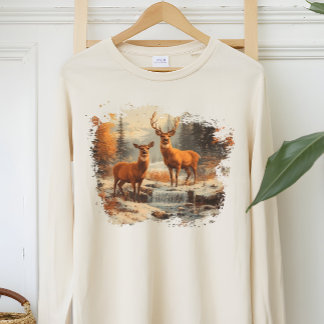 Camiseta Años 90 Vintage Buck And Doe Ciervo Mujeres y Homb