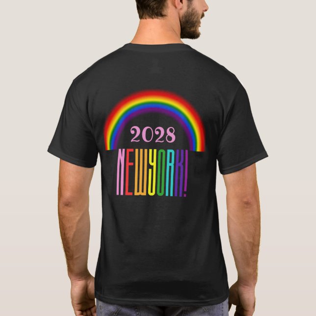 Camiseta Años adicionales de la LGBTQ arcoiris o mensajes d (Reverso)