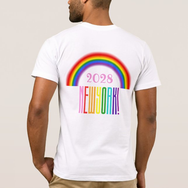 Camiseta Años adicionales de la LGBTQ arcoiris o mensajes d (Reverso)
