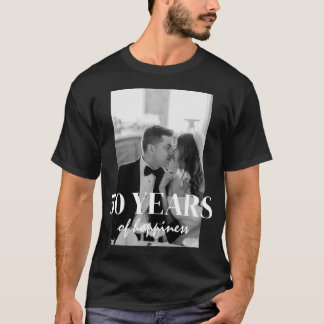 Camiseta Años De Felicidad Elegante Aniversario De La Boda